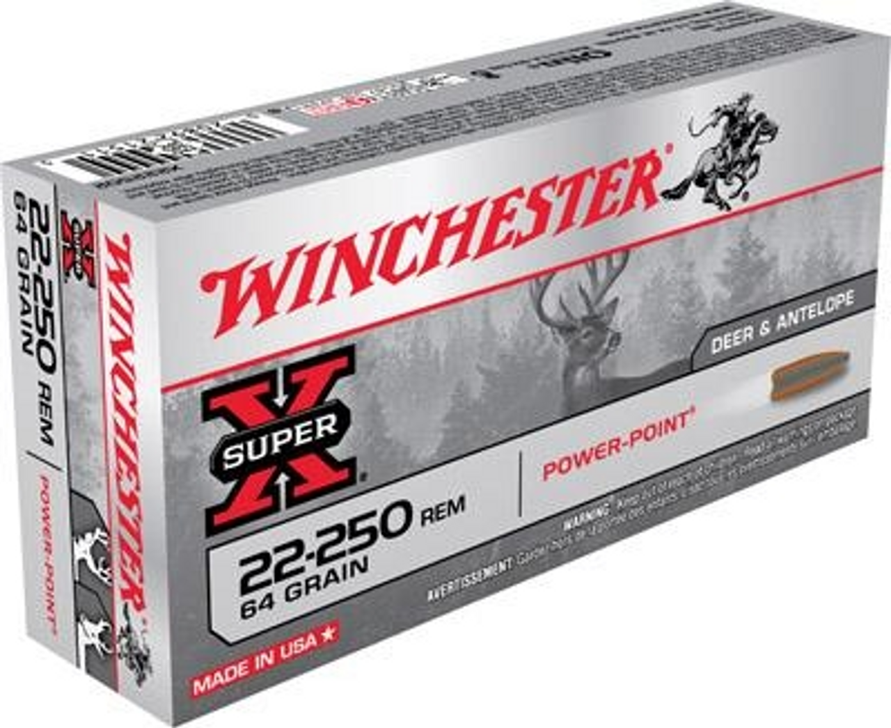 Winchester Super X 22-250 Rem 64 Gr SP 20 Rds Winchester Super X 22-250 Rem 64 Gr SP 20 Rds